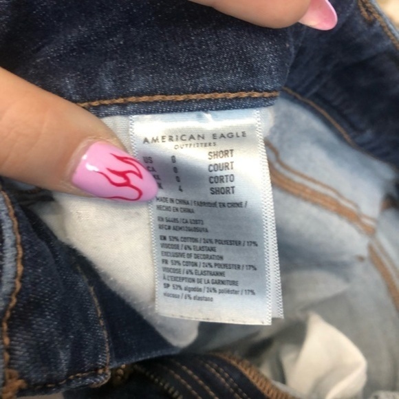American Eagle Darkwash Skinny Distressed‎ Jeans 0Short - Picture 3 of 7